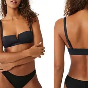 Free People Lily Notched Lily Scuba Bralatte ~ Black ~ Medium